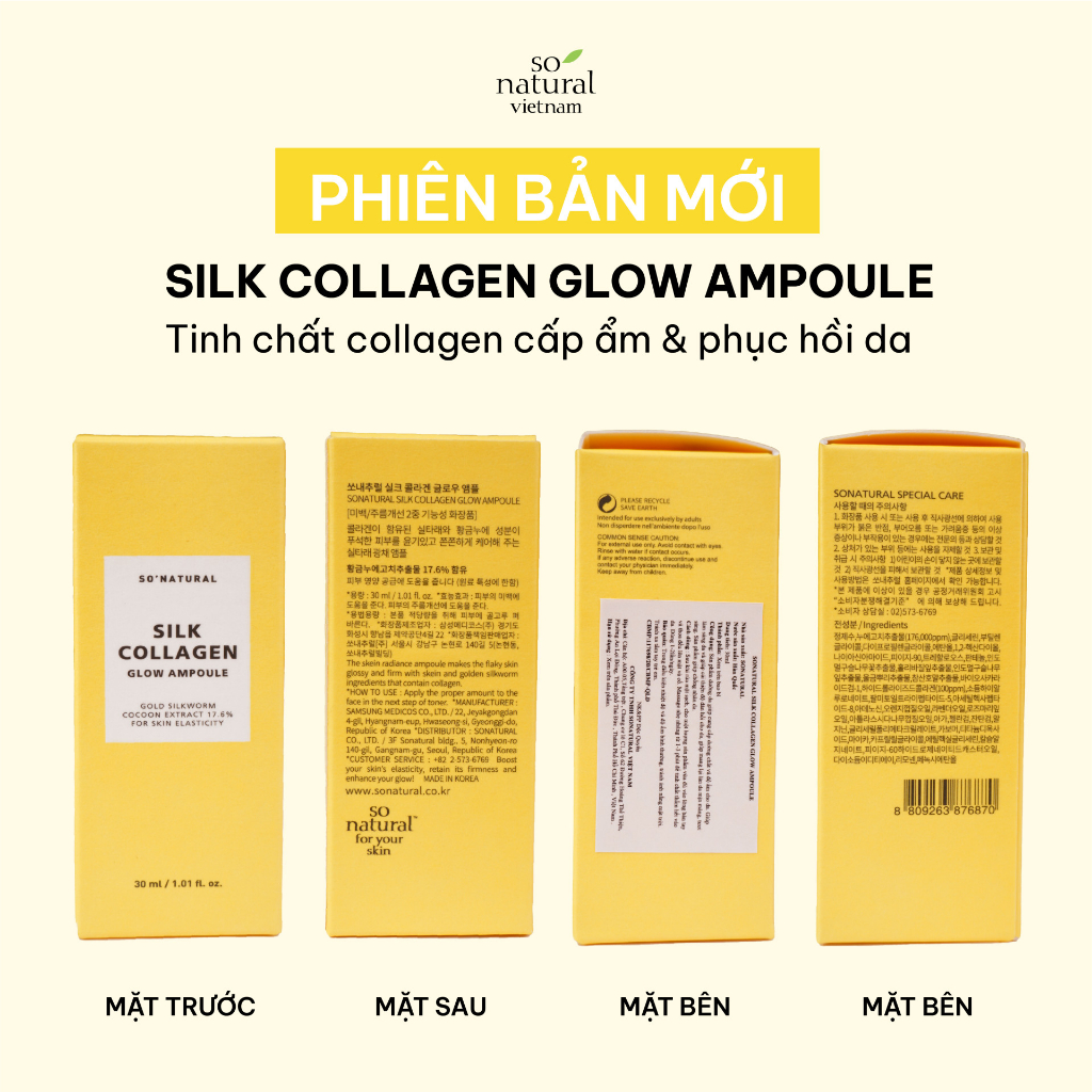 Combo Dưỡng Da Red Peel Premium Và Silk Collagen Ampoule Chính Hãng So Natural