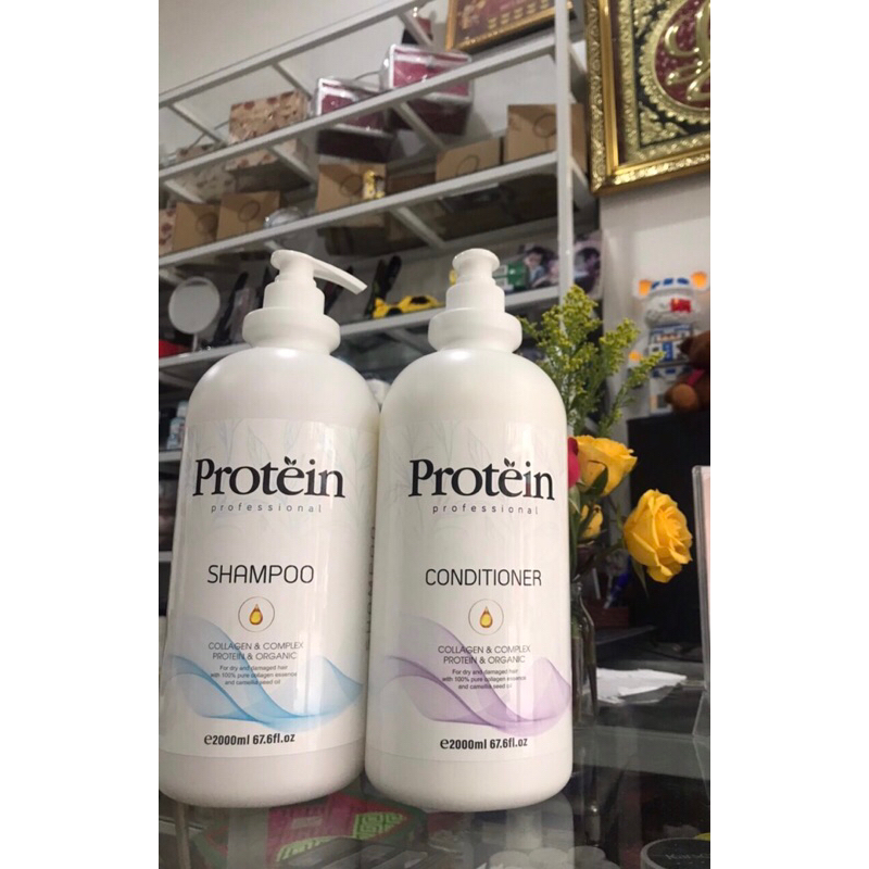 Cặp Gội Xả PROTEIN Dưỡng ẩm siêu mềm mượt 2000ml