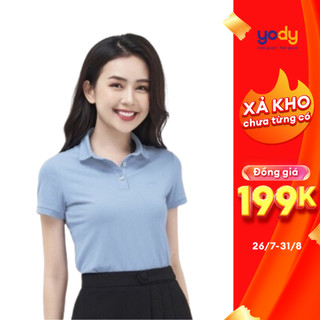 [SALE 50%] Áo polo YODY nữ tay ngắn cổ bẻ chất liệu cotton thoáng mát dáng phông công sở APN5424
