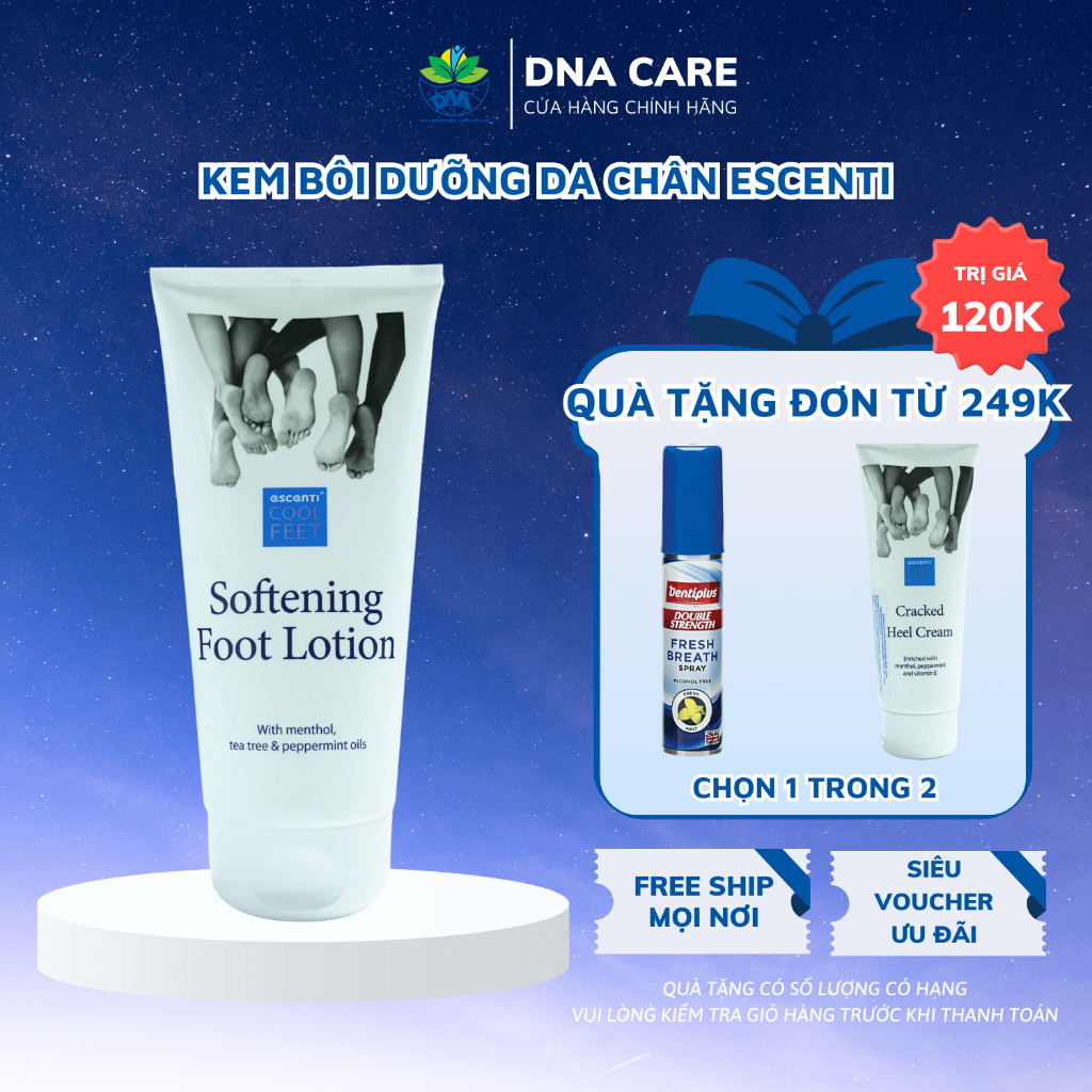 Kem Dưỡng Da Chân Escenti Cấp Ẩm Làm Mềm Da Chân Tuýp 150Ml