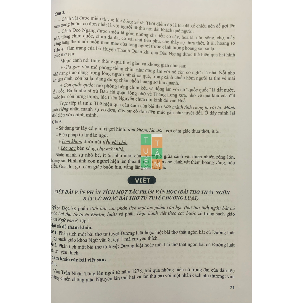 Sách - Bài tập phát triển năng lực Ngữ Văn 8 tập một