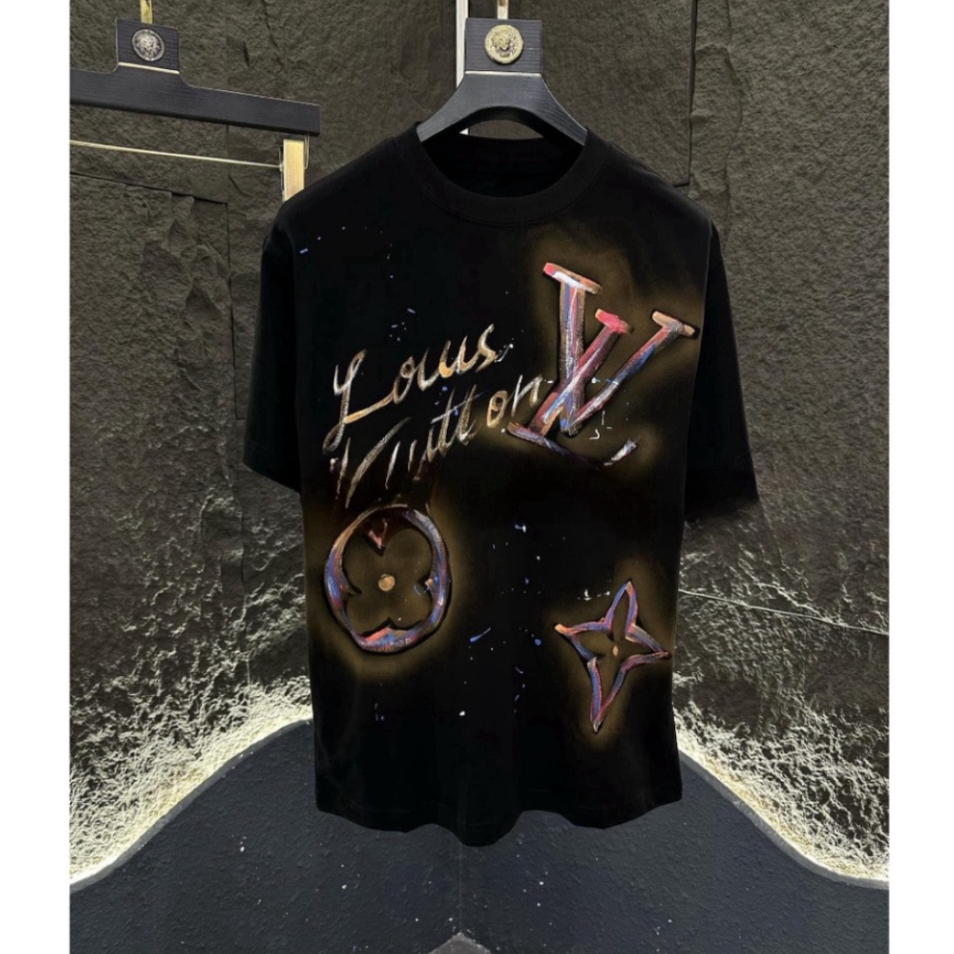 Áo Thun Nam Nữ LV In Hoạ Tiết 3D Chất Liệu Cotton Co Dãn Hai Chiều, Thời Trang Nan Siêu Cấp