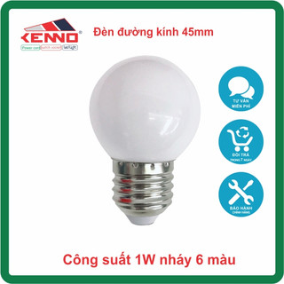 Bóng LED bulb tròn 1W kín nước nháy 6 màu