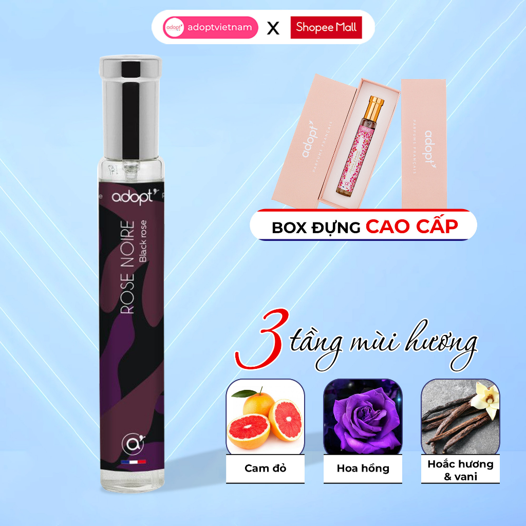 Nước hoa nữ Adopt Rose Noire 30ml lưu hương 12 tiếng - Hương hoa hồng lôi cuốn sắc sảo