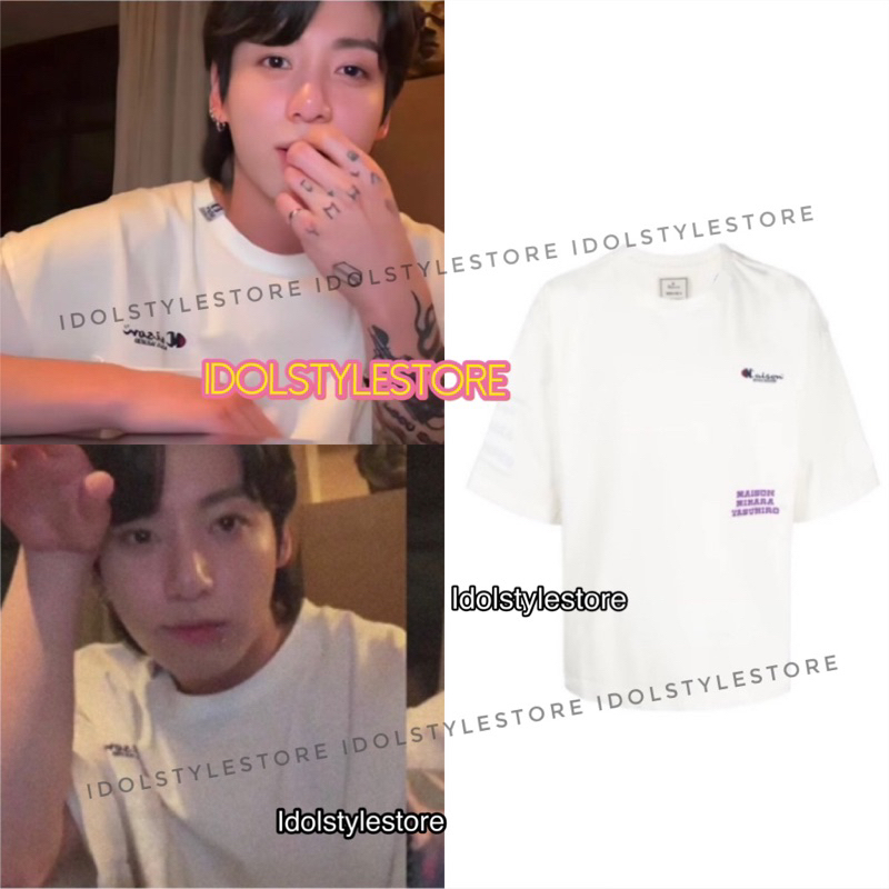Áo thun tay lỡ logo tím livestream Seven Jungkook BTS