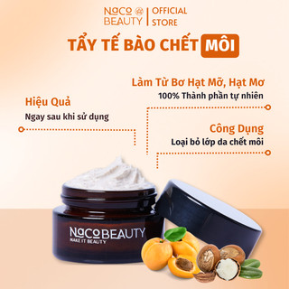 Tẩy Tế Bào Môi Chết NACOBEATY Giảm Thâm Môi Vành Môi Giúp Làm Hồng Môi Dưỡng Môi Cấp Ẩm Mềm Mịn 20g