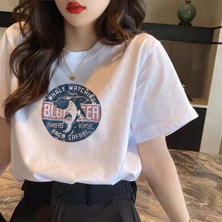 Áo thun nữ in hình cá voi cực ngầu chất vải thun cotton thoáng mát form vừa người áo thun cotton dáng ôm bán chạy giá rẻ