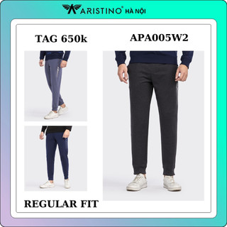 Quần thu đông Aristino bo gấu co giãn nhẹ chất cotton APA005W2