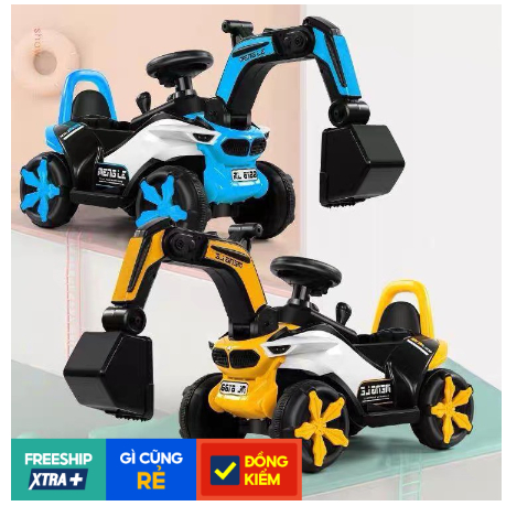 XE CẨU ĐIỆN CHO BÉ CÓ NHẠC, ĐÈN, MÚC ĐƯỢC