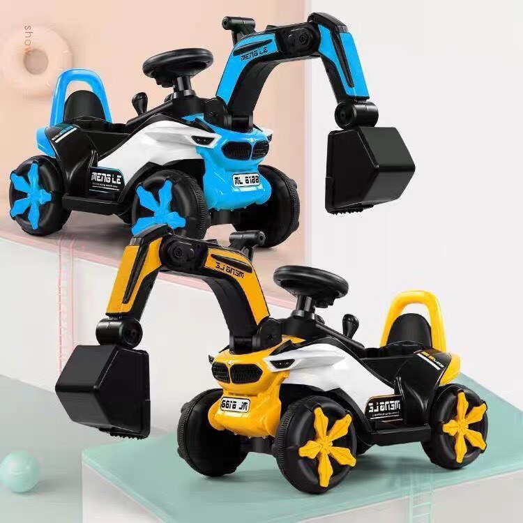 XE CẨU ĐIỆN CHO BÉ CÓ NHẠC, ĐÈN, MÚC ĐƯỢC