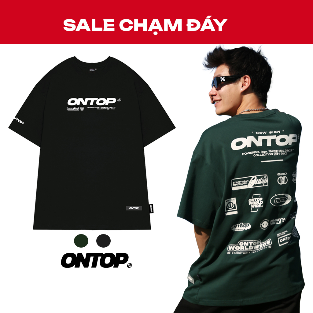 Áo thun local brand nam nữ form rộng tay lỡ ONTOP - New Sign Tee O19-T4