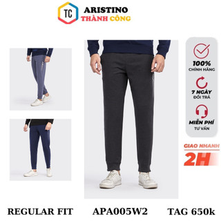 Quần thu đông Aristino bo gấu co giãn nhẹ chất cotton túi khóa APA005W2