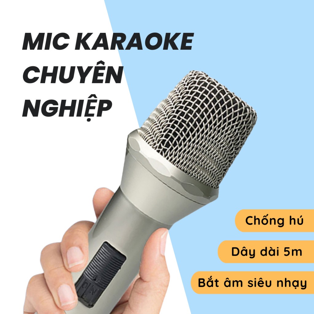 Micro KAW chuyên nghiệp - dây Siêu dài, chống hú, chống vọng cao, bắt âm cực nhạy - Bảo hành 1 đổi 1