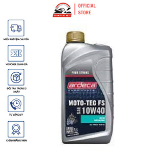 Dầu nhớt nhập khẩu xe côn tay, moto Ardeca Moto-Tec FS 10W40 synthetic 4T 1L cao cấp