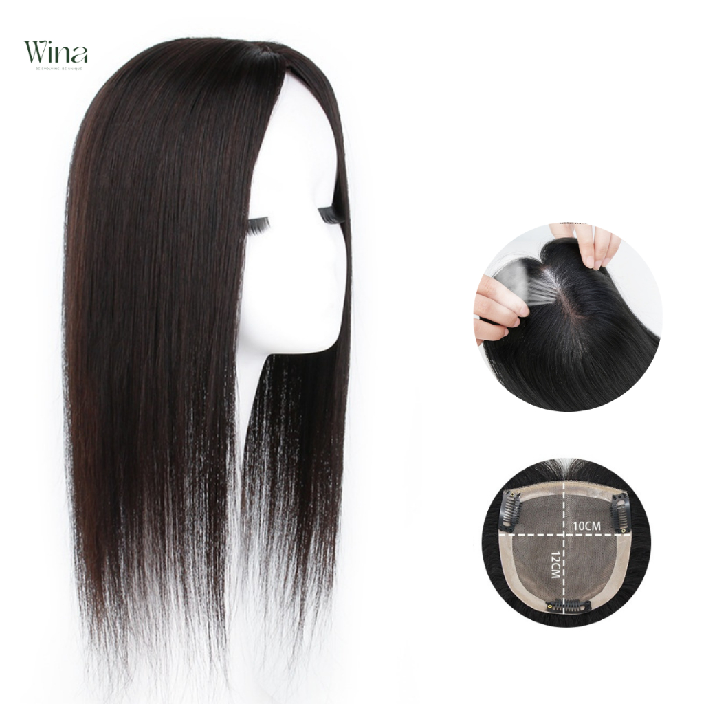 Mái Hói Phủ Đỉnh Hai Mái Siêu Da 3D 10x12 Bằng Tóc Thật MH-920 | WinaWigs
