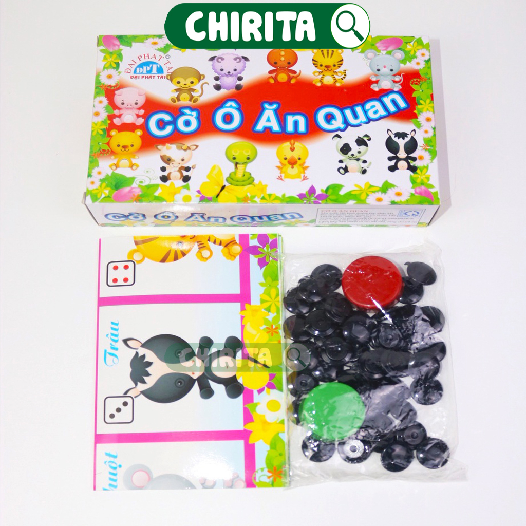 Ô Ăn Quan 2in1 Gấp Gọn Sato/Đại Phát Tài - Đồ Chơi Trẻ Em Board Game Trò Chơi Dân Gian Giải Trí Tìm Hiểu Địa Lý Chirita