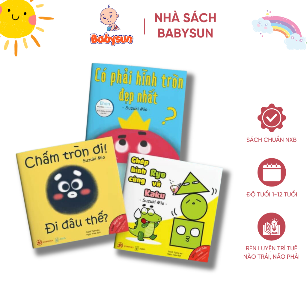 Sách Ehon - Combo 3 Cuốn Điều Kỳ Diệu Của Những Hình Khối - Dành Cho Trẻ Từ 0 Đến 6 Tuổi