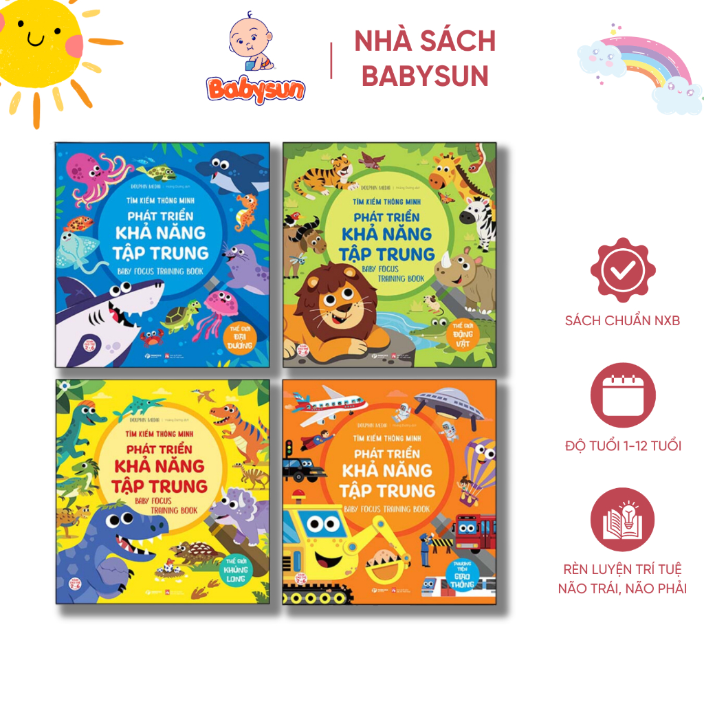 Combo Sách - Tìm Kiếm Thông Minh Phát Triển Khả Năng Tập Trung  - Dành Cho Trẻ 2 Đến 6 Tuổi