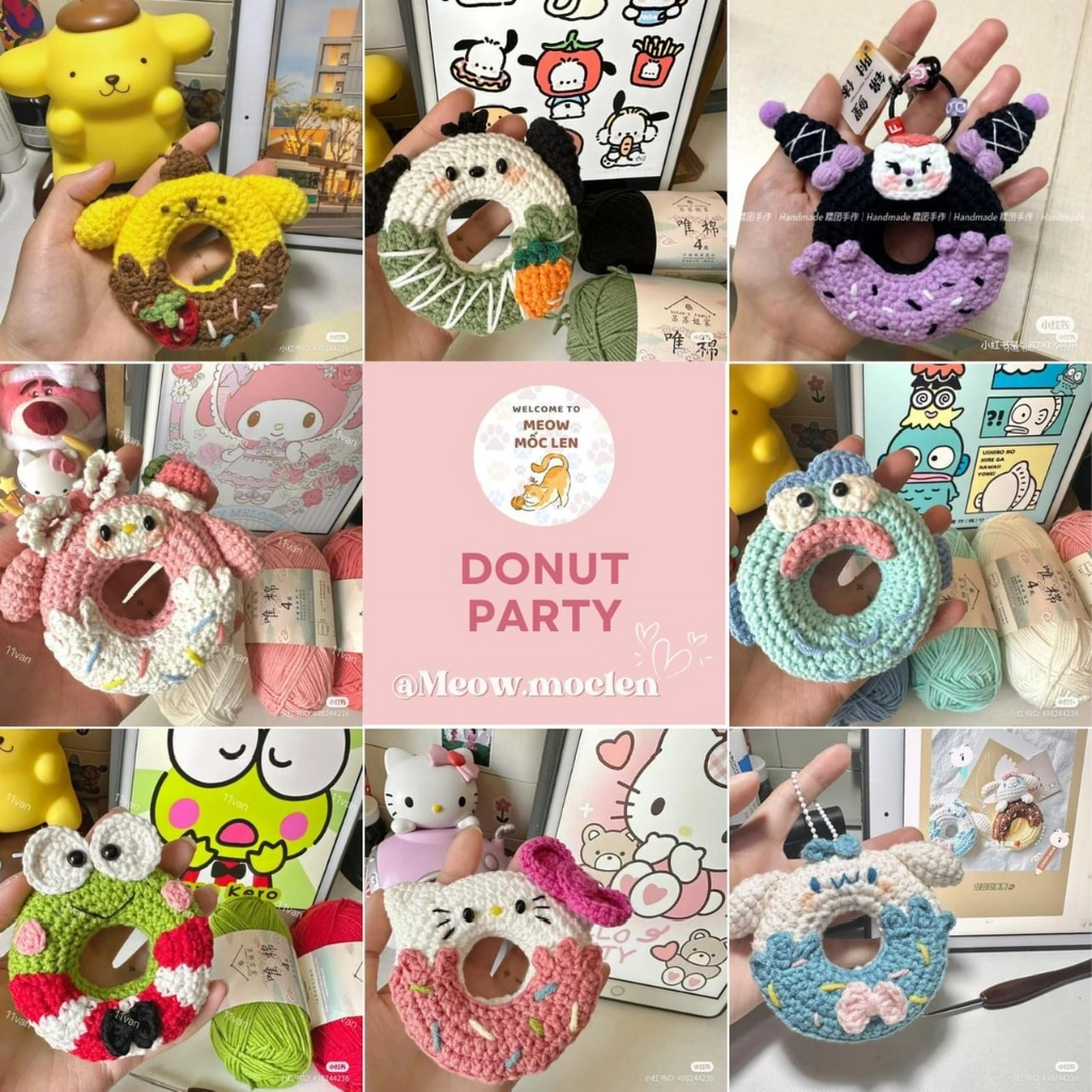 Bánh Donut Party len siêu đáng yêu