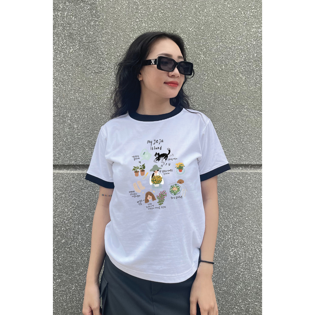 Áo thun Baby Tee JEJU ISLAND unisex phông Nam Nữ Local Brand Chính Hãng Midori M Studio