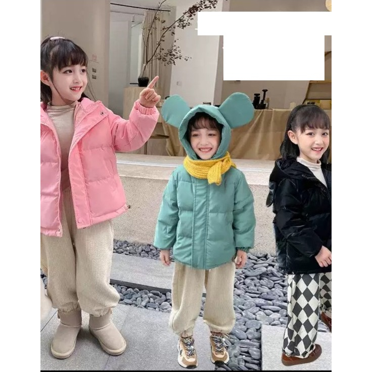 Áo phao trẻ em dành cho bé trai và bé gái 19-30kg mẫu PHAO TAI TO. Chất liệu nhej, ấm áp. TD3