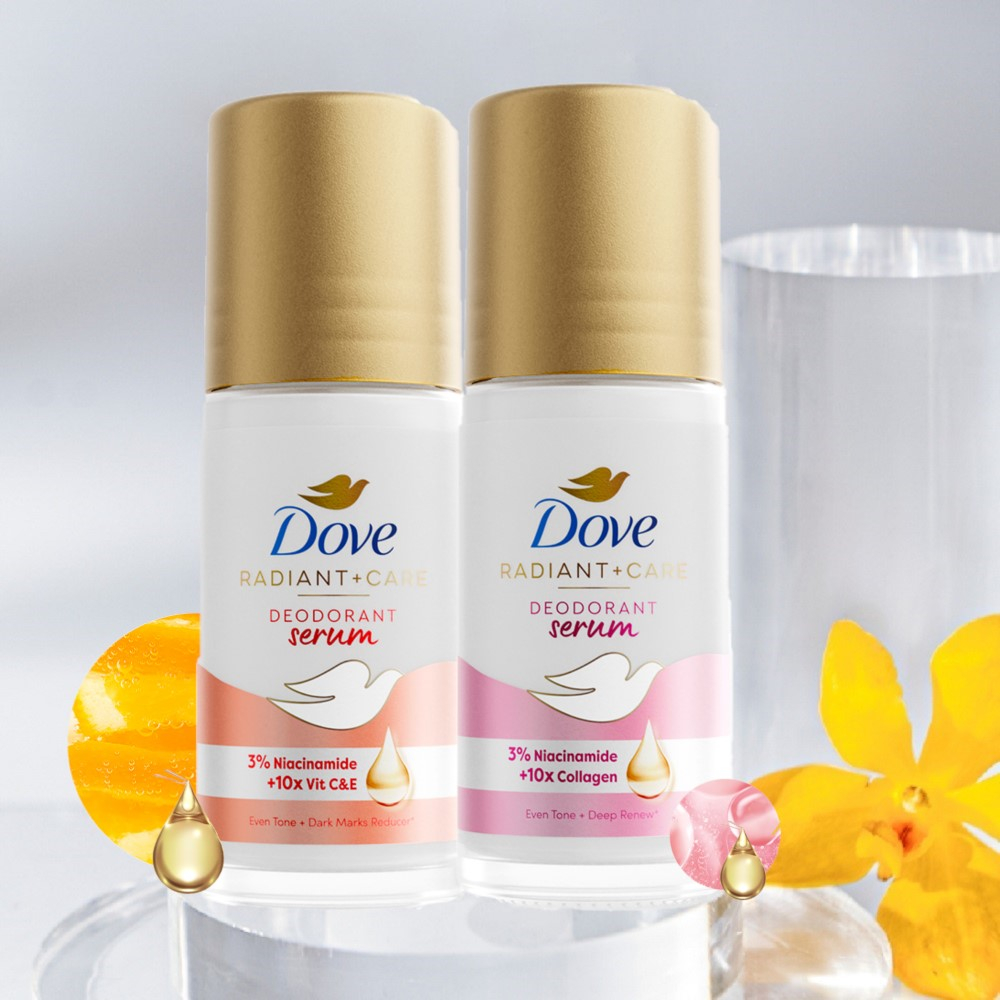 Lăn Khử Mùi Tinh Chất Serum Dưỡng Ẩm, Sáng Da, Mờ Thâm Vùng Da Dưới Cánh Tay Dove NIA .