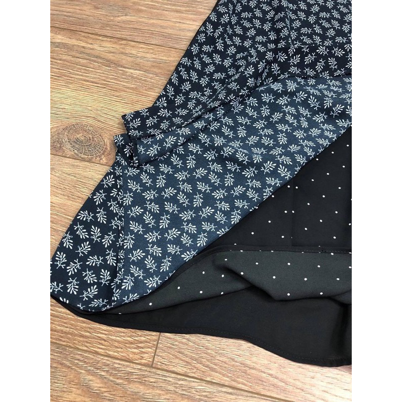 Đầm voal 2 dây phối hoa