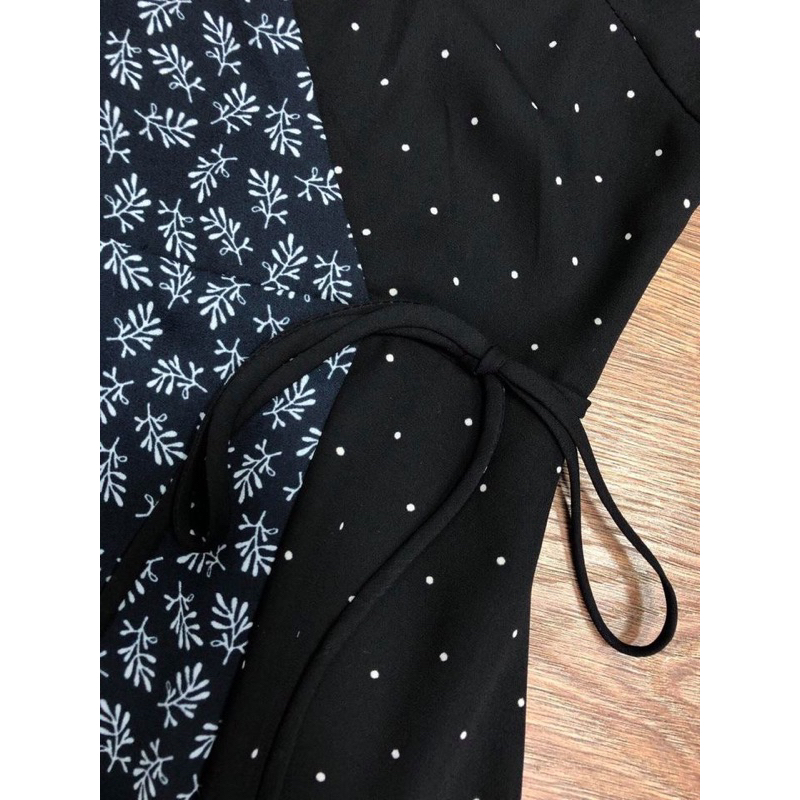 Đầm voal 2 dây phối hoa