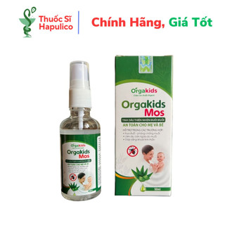  Tinh dầu thiên nhiên đuổi muỗi ORGAKIDS MOS an toàn cho mẹ và bé 50ml 
