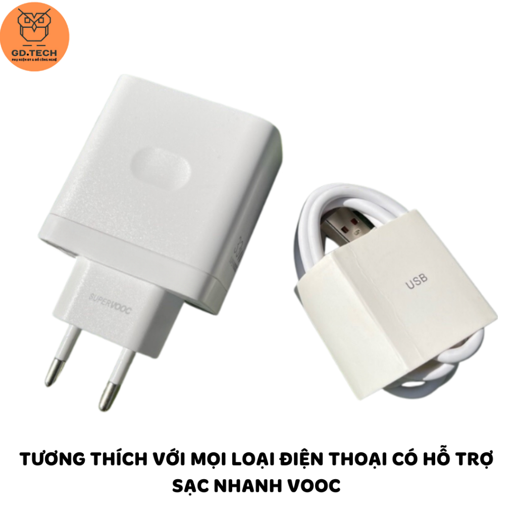 Bộ củ cáp sạc nhanh oppo super vooc PD 65W 33W oppo Find X2 Reno 5 8 10  Realme 7 Pro Reno4 Pro Reno6 A55 A95 A74