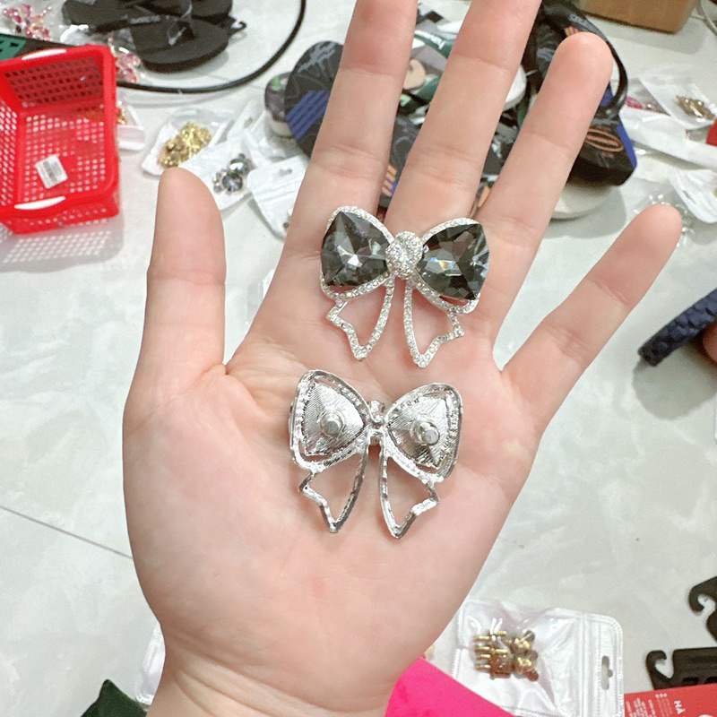 Charm Nơ Cao Cấp Chân Gài Gắn Dép Tông Nữ HVN