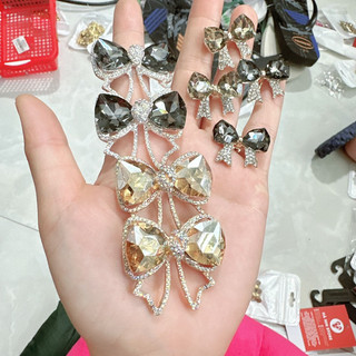   CÓ BẢO HÀNH Charm Nơ Cao Cấp Chân Gài Gắn Dép Tông Nữ Havai   1cặp 2 cái  