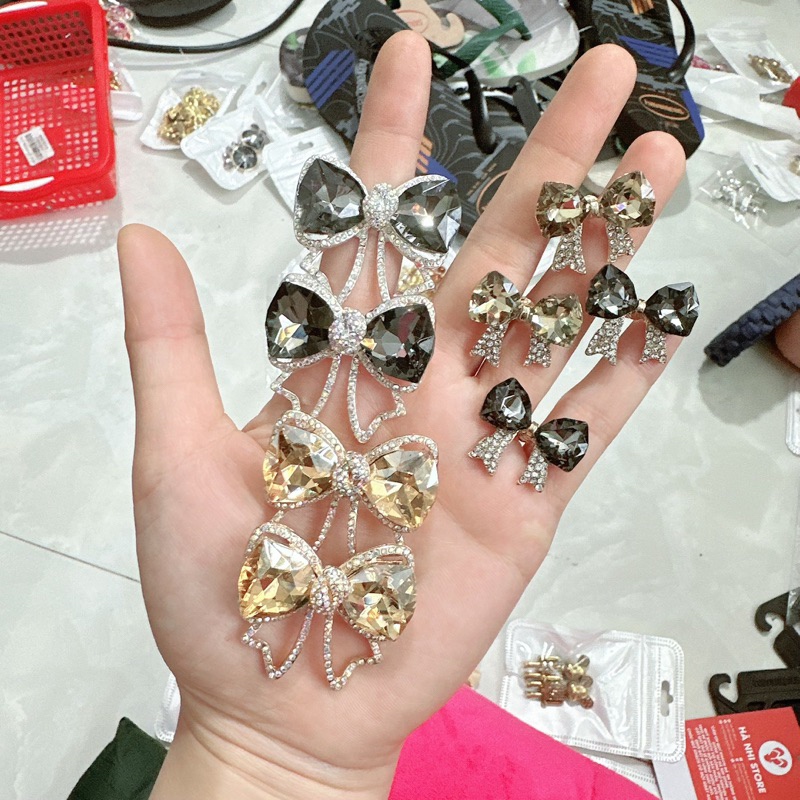 Charm Nơ Cao Cấp Chân Gài Gắn Dép Tông Nữ HVN