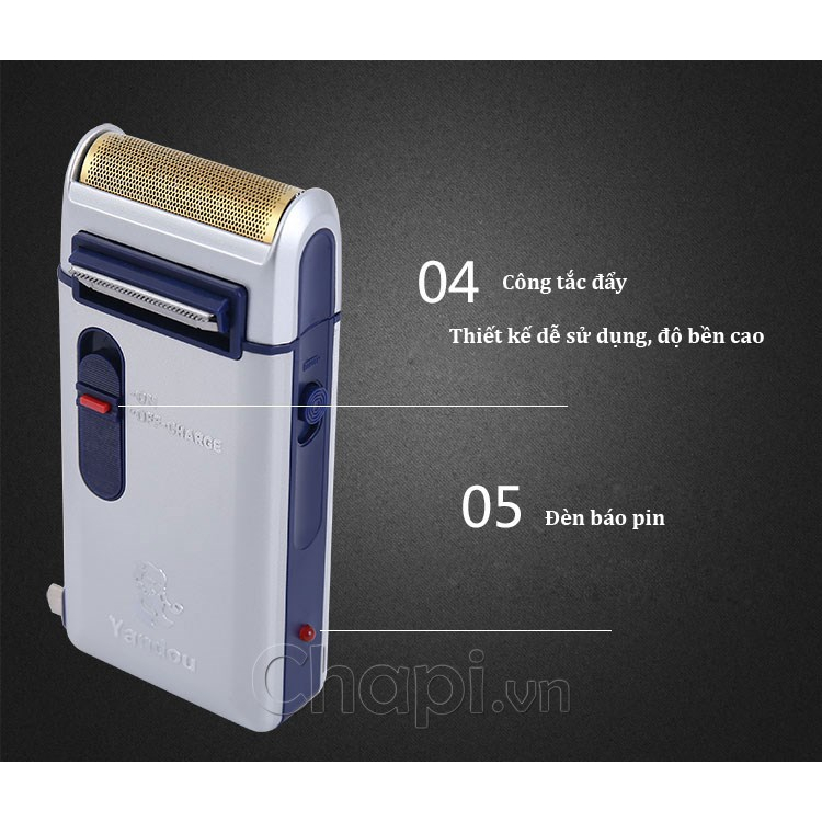 Máy cạo râu lưỡi ngang SC-W301U vỏ nhôm màu bạc