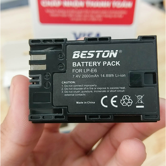 BỘ PIN + SẠC ĐÔI BESTON LP-E6 NEW