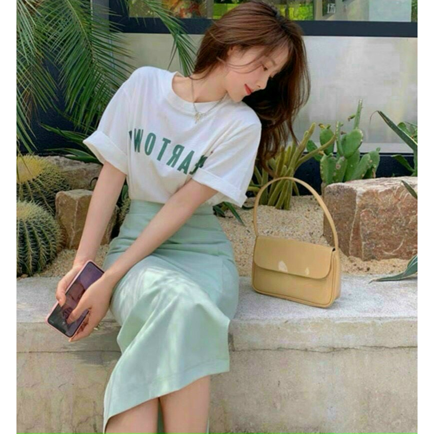 Áo thun cotton nữ form vừa tay ngắn in chữ đơn giản size M, L áo phông trắng bán chạy giá rẻ basic đơn giản siêu hot