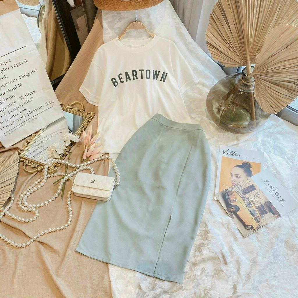 Áo thun cotton nữ form vừa tay ngắn in chữ đơn giản size M, L áo phông trắng bán chạy giá rẻ basic đơn giản siêu hot