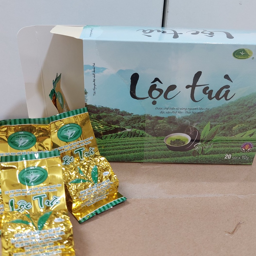 Lộc trà Hộp 200g (Hộp 20 gói nhỏ trọng lượng 200gr )