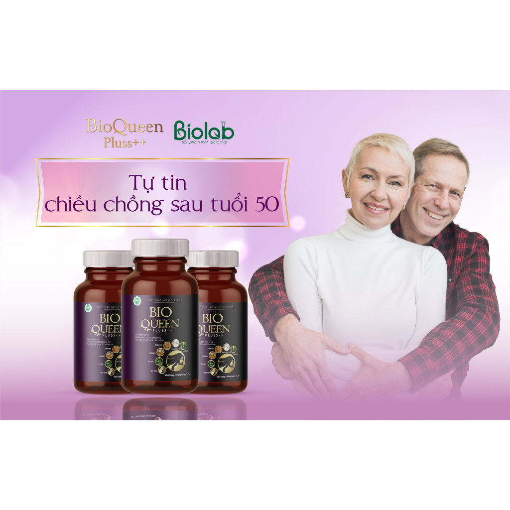Cân bằng nội tiết tố BIO QUEEN PLUSS ++ giúp giảm khô hạn , chống lão hóa , ngừa mụn , sáng da.