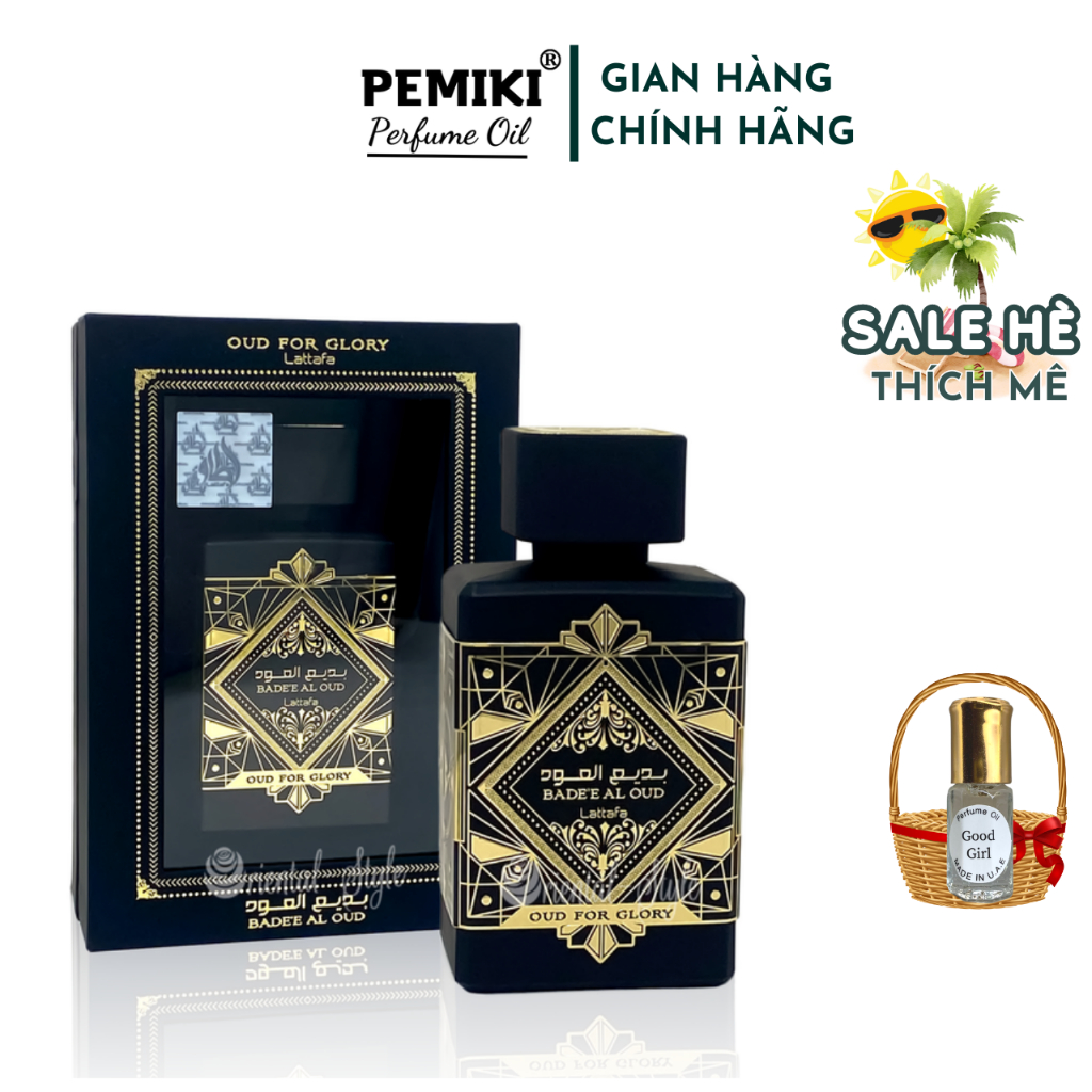 Nước hoa dubai Unisex Lattafa Bade’e Al Oud For Glory EDP 100ml - PEMIKI Store
