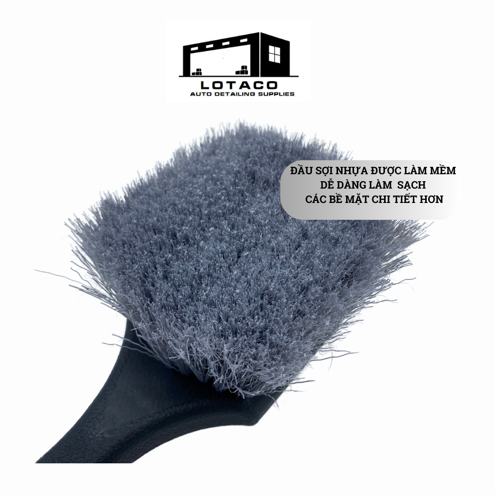 Bàn chải chà mâm lốp ô tô sợi mềm chống xướt mâm, bàn chải chà lazang Lotaco