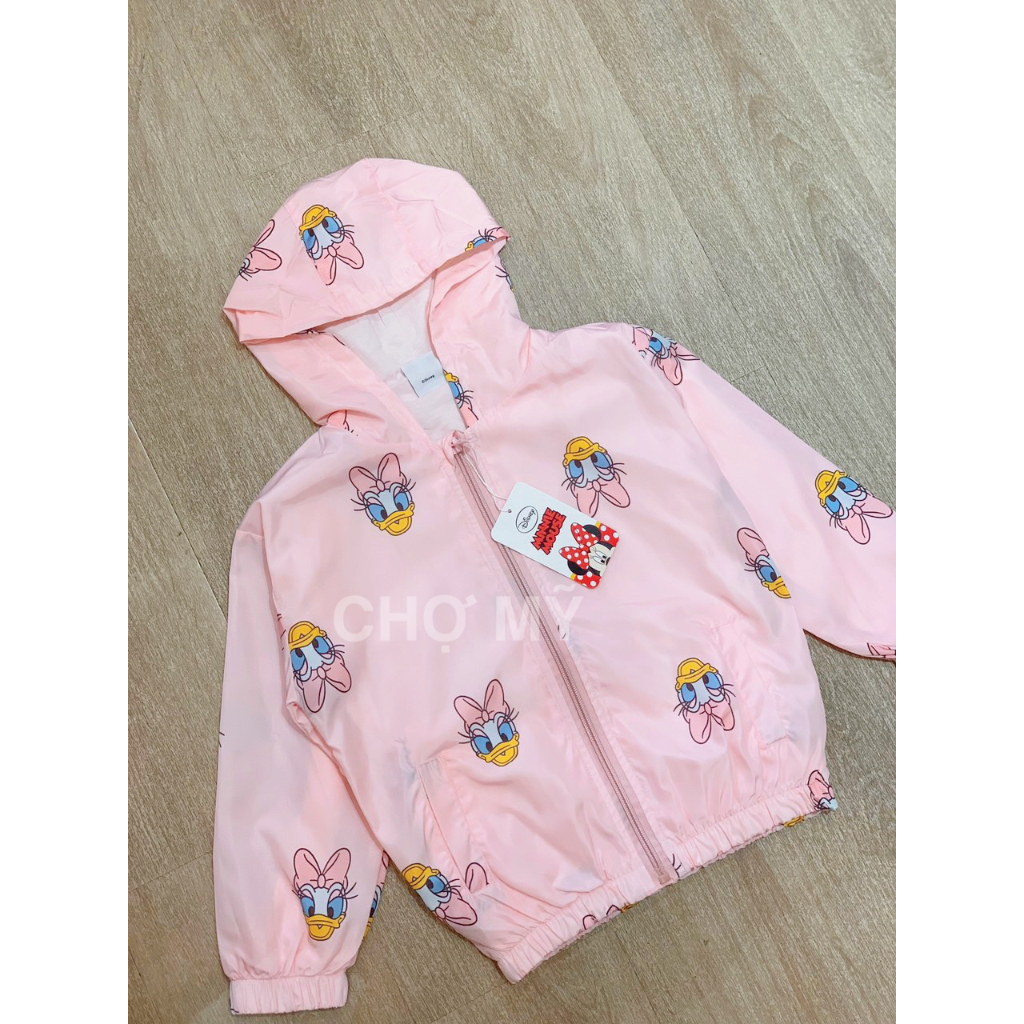Áo khoác gió lót cotton Disney hồng vịt Daisy