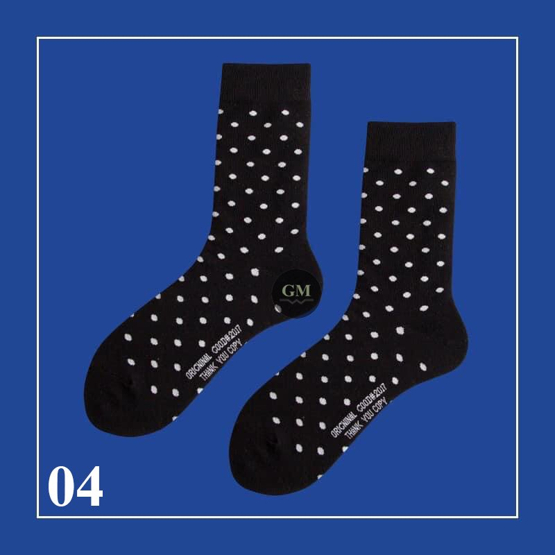 Set Tất Vớ Nam GUMEN Đen Hoạ Tiết Cao Cấp Thời Trang Trẻ Trung Phong Cách