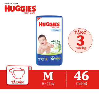 Tã dán Huggies Skincare Jumbo M46+3 L40 XL34