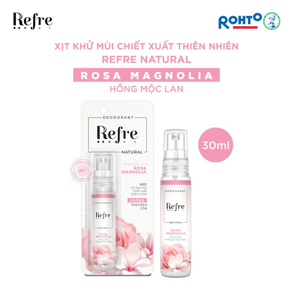 Xịt Khử Mùi Refre Natural 30ml
