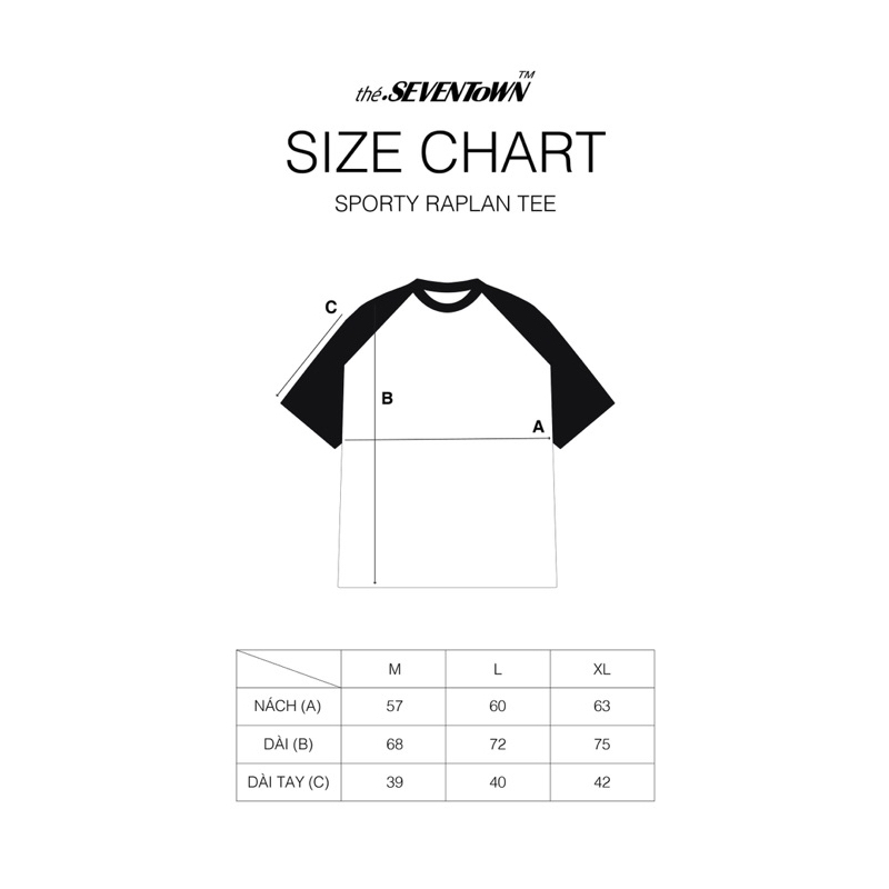 Áo Thun Unisex SEVENTOWN SPORTY RAGLAN LIMITED Local Brand