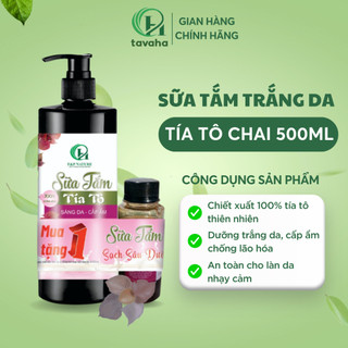 Sữa tắm trắng da chiết xuất tía tô F&P NATURE chai 500ml cung cấp độ ẩm, làm trắng sáng da