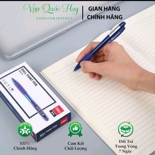 Bút bi bấm 0.7mm Deli, Mực Xanh/Đen - 12 cây/hộp - EQ00520/EQ00530