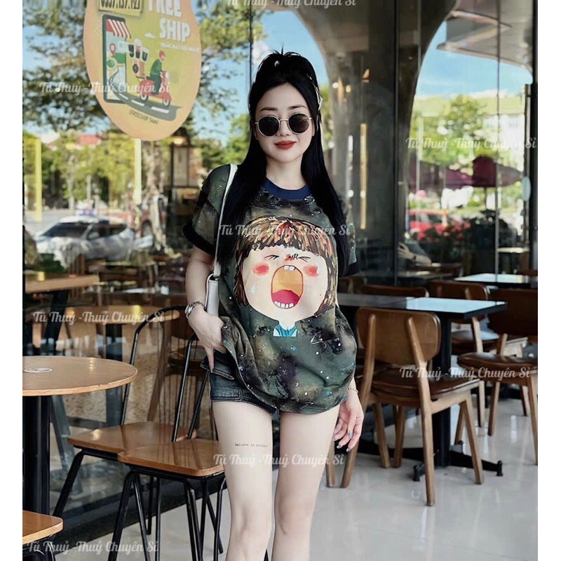 Áo thun nữ Quảng Châu loại 1 In hình siêu cấp #Zimi04
