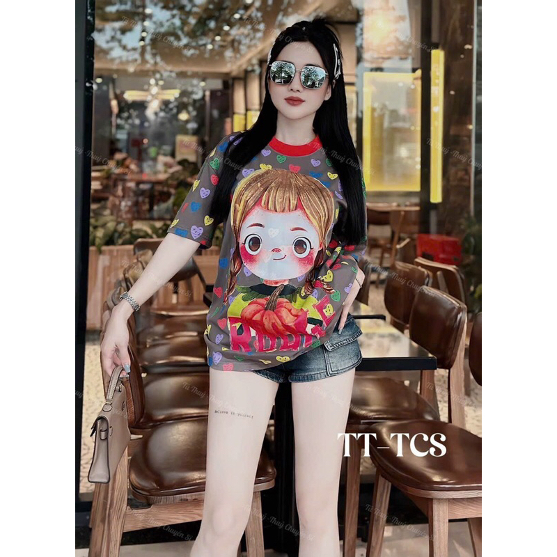 Áo thun nữ Quảng Châu loại 1 In hình siêu cấp #Zimi04